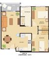 2 Bed 1 Bath (B)
